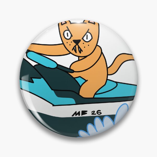 Artikelvorschau, MEAN CAT JET SKI - orange entworfen und verkauft von motherbrainart.