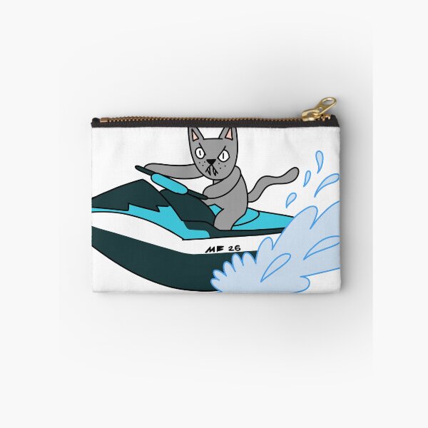 Artikelvorschau, MEAN CAT JET SKI - grau entworfen und verkauft von motherbrainart.