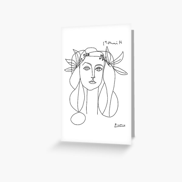 Pablo Picasso War And Peace 1952 Artwork, for Wall Art, Tshirts, Prints, Men, Women, Youth Greeting Card