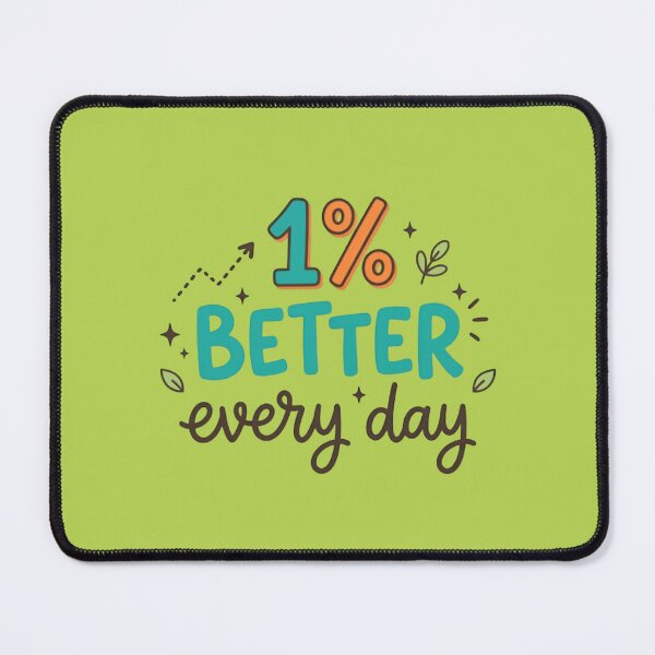 Item preview, 1% Better Every Day Motivational Quote – Daily Growth & Self Improvement designed and sold by WallMuseStudio .