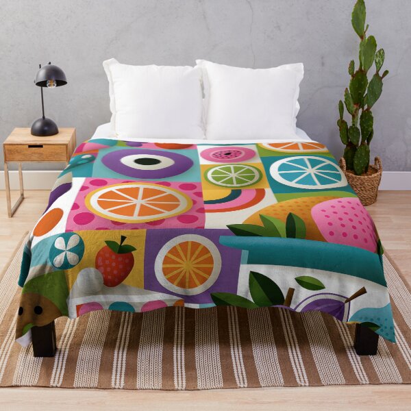 Item preview, Colorful Geometric Food and Fruit Collage Art designed and sold by colorful-white.