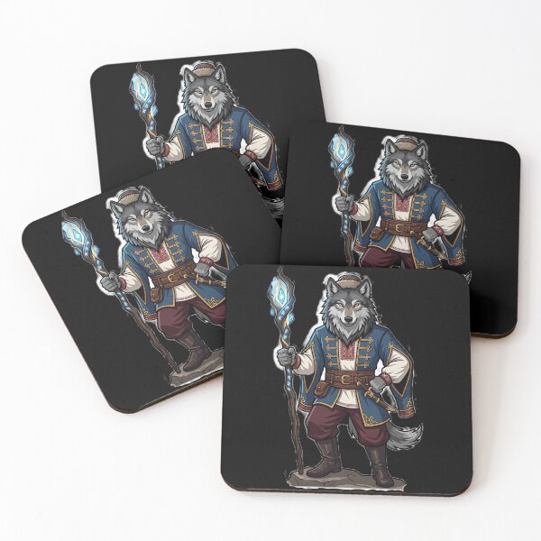 Item preview, Epic Cossack Wolf Warrior Dark Fantasy designed and sold by ValhallaHub.