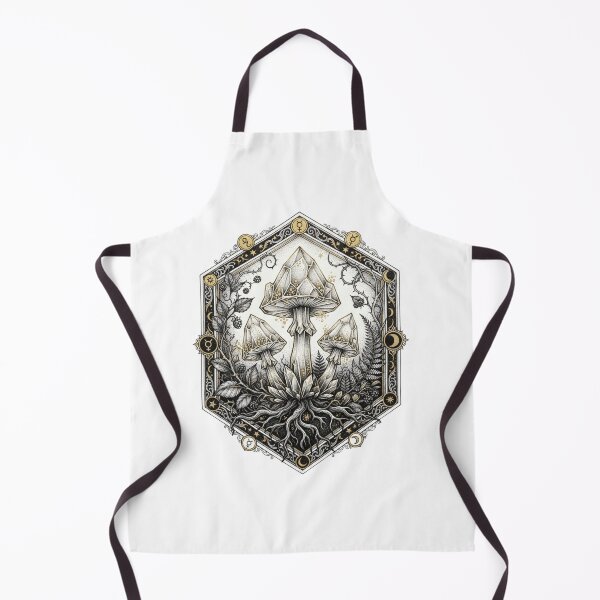 Item preview, Mystical Crystal Mushrooms Celestial Hexagon Frame designed and sold by Sanan Israyilli.