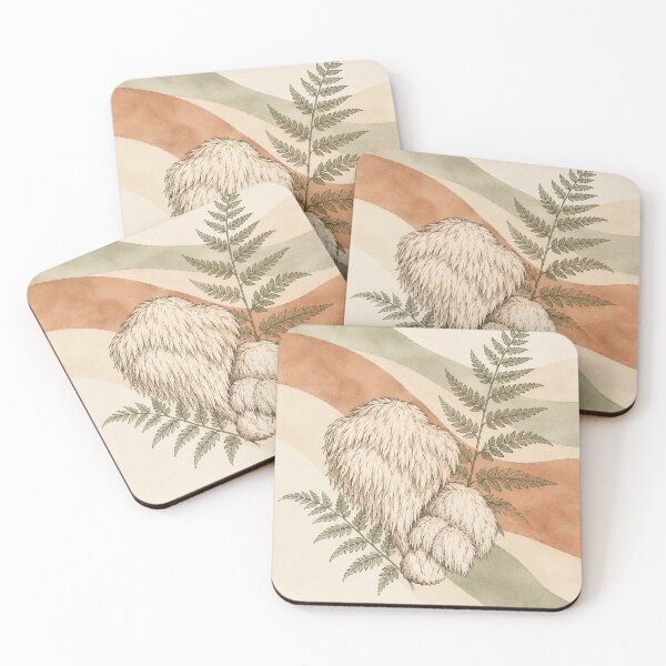 Item preview, Shaggy Mane Mushroom & Fern Ribbon Bands | Cottagecore Print designed and sold by Zaramodo.