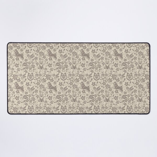 Item preview, Keeshond Dog Floral Silhouette Botanical Art Sepia designed and sold by WildLakePatterns.