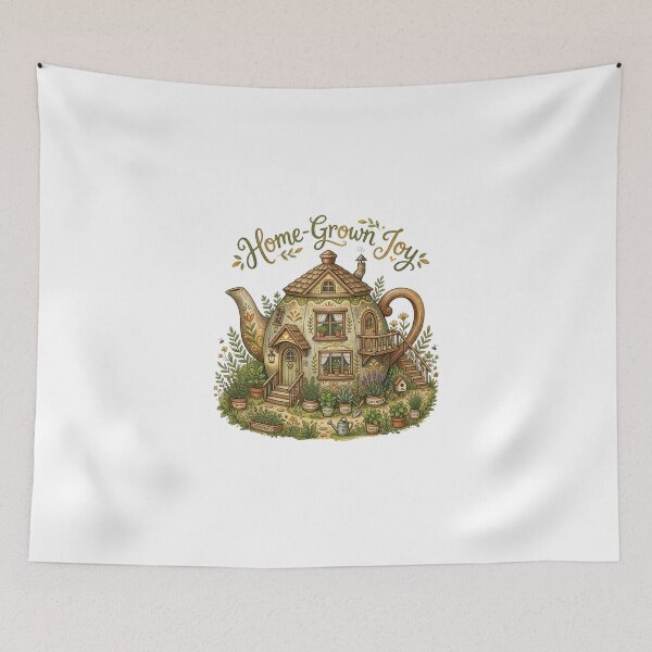 Item preview, Home-Grown Joy Teapot Cottage Herb Garden designed and sold by Sanan Israyilli.