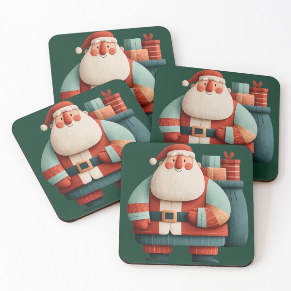 Item preview, Cute Textured Santa Claus with Holiday Gifts designed and sold by colorful-white.