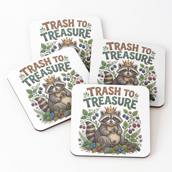 Item preview, Trash to Treasure Crowned Raccoon with Berries designed and sold by Sanan Israyilli.
