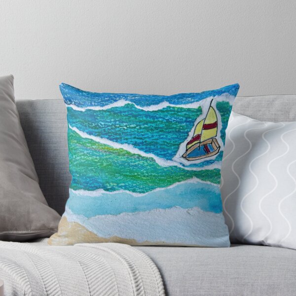 Item preview, sailing boat at sea designed and sold by WildLadyWood.