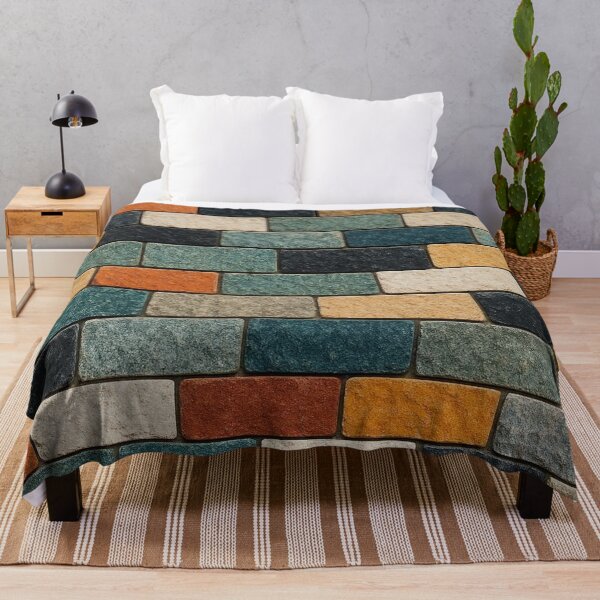 Item preview, Colorful Brick Mosaic – Modern Urban Texture Pattern designed and sold by Catfcreations.