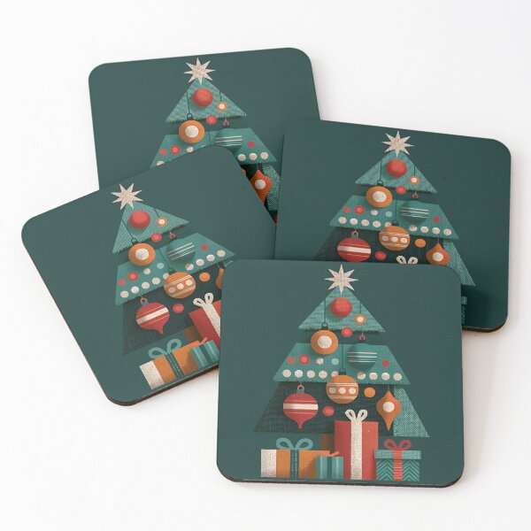 Item preview, Mid Century Modern Christmas Tree with Gifts designed and sold by colorful-white.