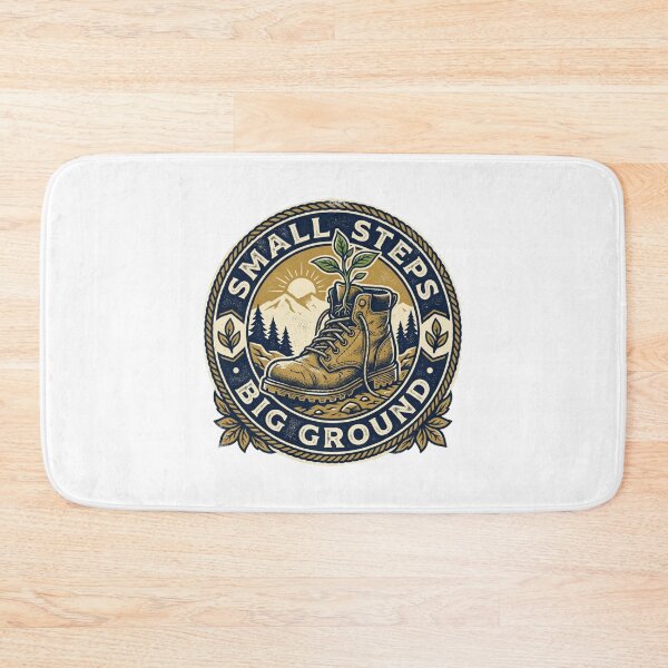 Item preview, Small Steps Big Ground Hiking Boot Seedling Badge designed and sold by Sanan Israyilli.