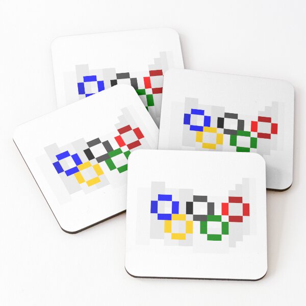Item preview, Olympic Pixel Flag designed and sold by HarveyHandcraftsandDesigns.