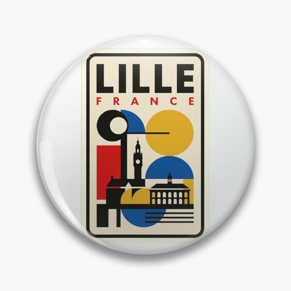 Item preview, Retro Lille Bauhaus Geometric Skyline designed and sold by k3rstman1.