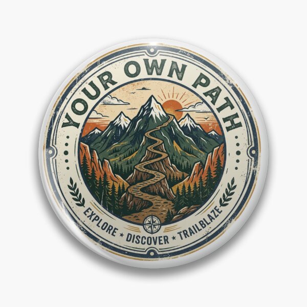 Item preview, Your Own Path Vintage Mountain Trail Badge designed and sold by Sanan Israyilli.