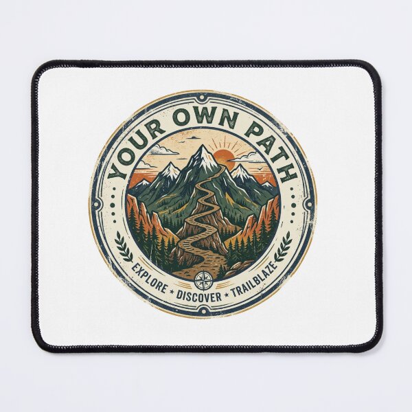 Item preview, Your Own Path Vintage Mountain Trail Badge designed and sold by Sanan Israyilli.