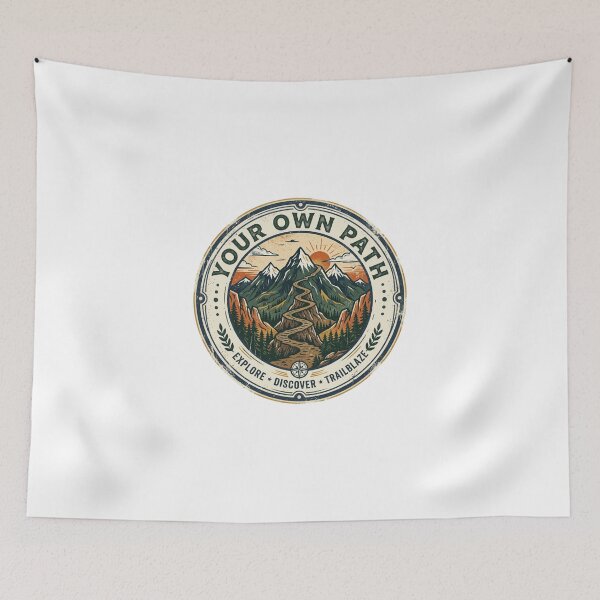 Item preview, Your Own Path Vintage Mountain Trail Badge designed and sold by Sanan Israyilli.