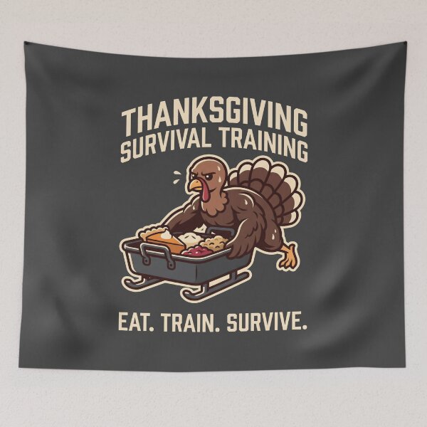Item preview, Thanksgiving Survival Training Turkey Sled Push designed and sold by SplashTastic.