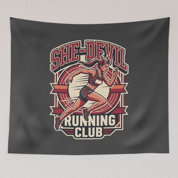 Item preview, She-Devil Running Club Female Runner designed and sold by SplashTastic.