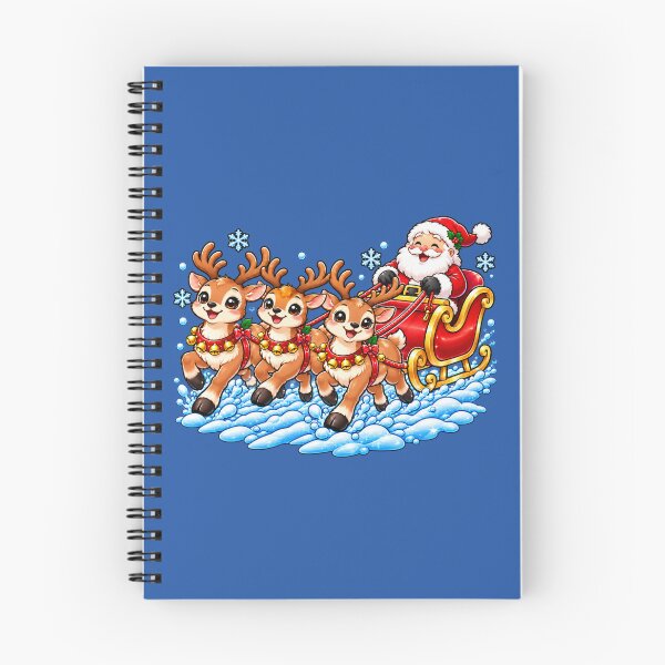 Item preview, now i need an seo optimized redbubble title for this. sales focused Kawaii Santa Sleigh Ride with Cute Reindeer and Sparkling Christmas Snow designed and sold by ALH Apparel.