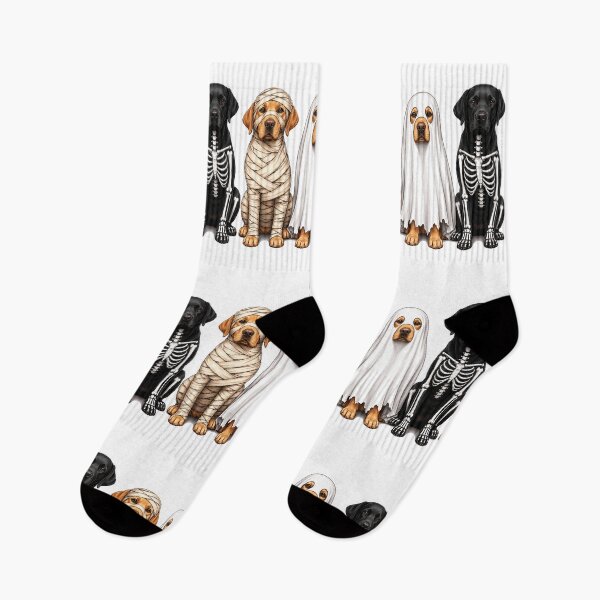 Item preview, Halloween Labrador Dogs T-Shirt – Mummy Ghost & Skeleton Labs designed and sold by elisarasada.