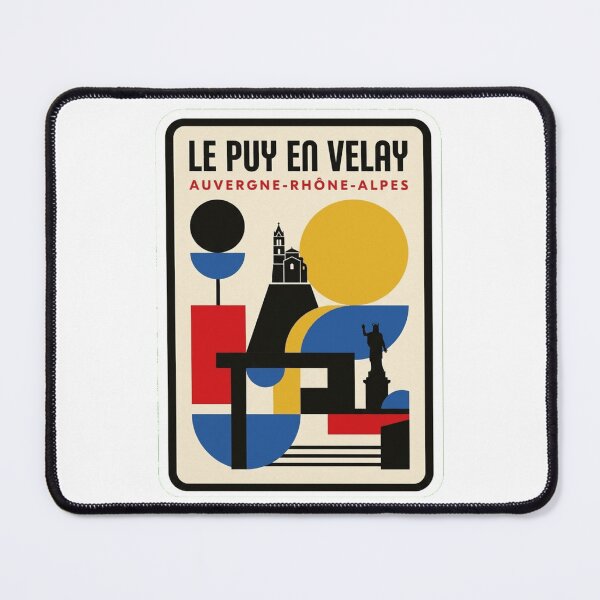 Item preview, Retro Le Puy En Velay Bauhaus Geometric Skyline designed and sold by k3rstman1.