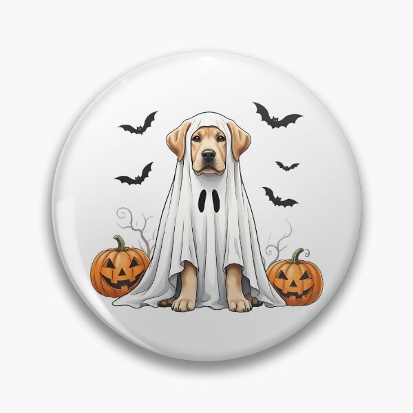 Item preview, Ghost Labrador Halloween T-Shirt – Spooky Black Labrador with Bats & Pumpkins designed and sold by elisarasada.