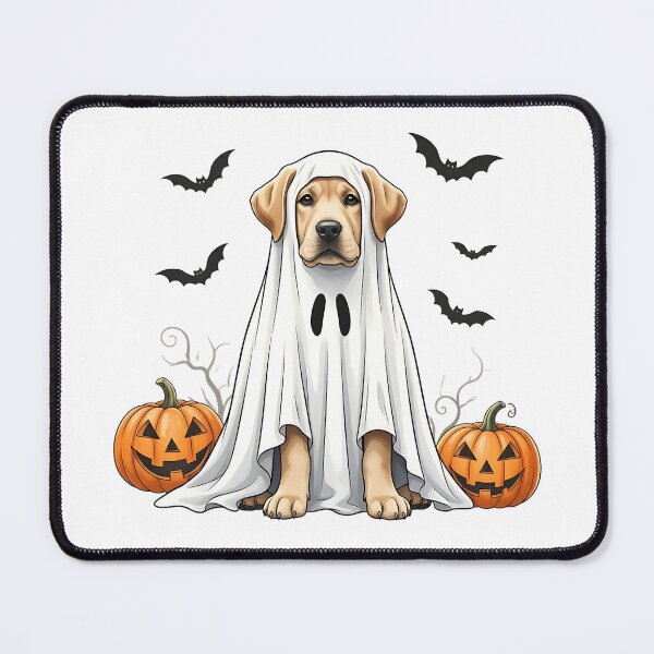 Item preview, Ghost Labrador Halloween T-Shirt – Spooky Black Labrador with Bats & Pumpkins designed and sold by elisarasada.