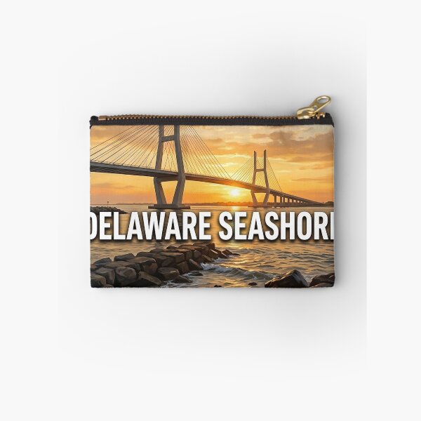 Item preview, Delaware Seashore State Park Delaware Sunset Jetty Round Badge Sticker designed and sold by DetourDgn.