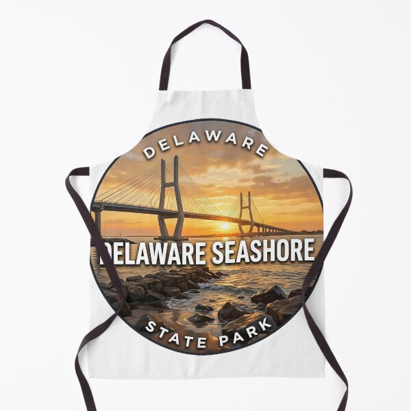 Item preview, Delaware Seashore State Park Delaware Sunset Jetty Round Badge Sticker designed and sold by DetourDgn.