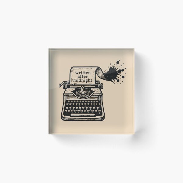Item preview, Poetcore Written After Midnight – Vintage Typewriter & Ink Splash designed and sold by Ivy-Triggs.
