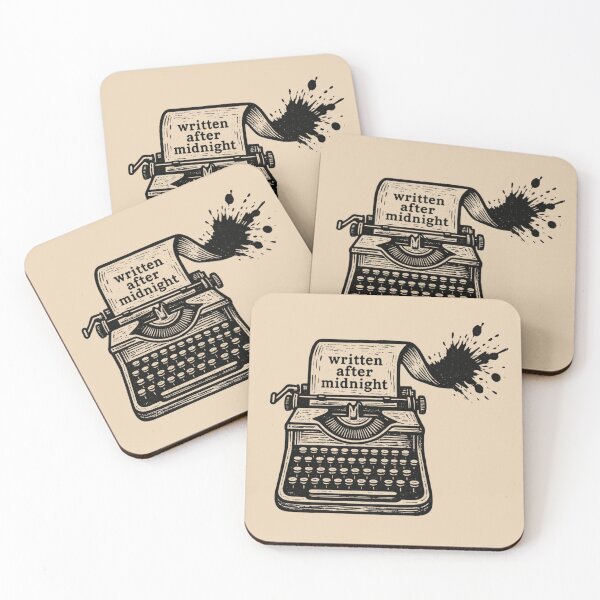 Item preview, Poetcore Written After Midnight – Vintage Typewriter & Ink Splash designed and sold by Ivy-Triggs.