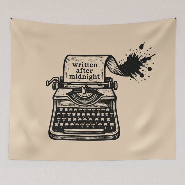 Item preview, Poetcore Written After Midnight – Vintage Typewriter & Ink Splash designed and sold by Ivy-Triggs.