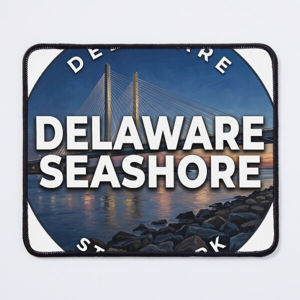 Item preview, Delaware Seashore State Park Delaware Blue Hour Round Badge Sticker designed and sold by DetourDgn.