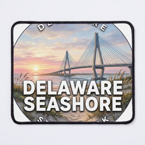 Item preview, Delaware Seashore State Park Delaware Sunrise Dunes Round Badge Sticker designed and sold by DetourDgn.