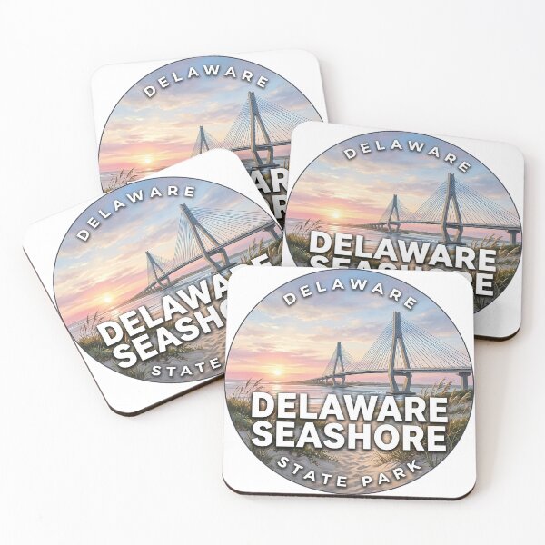 Item preview, Insignia redonda de las dunas del amanecer de Delaware del Parque Estatal de la Costa de Delaware designed and sold by DetourDgn.