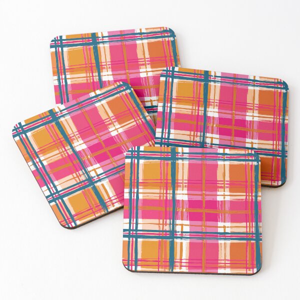 Aperçu de l'œuvre Motifs Madras orange et rose créée et vendue par RichardRags.
