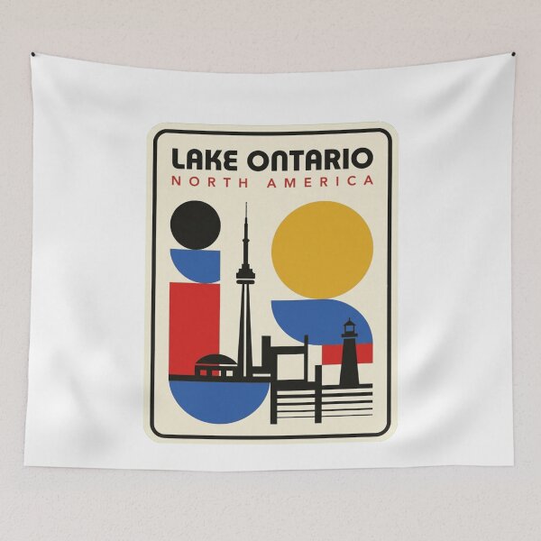 Item preview, Retro Lake Ontario Bauhaus Geometric Skyline designed and sold by k3rstman1.