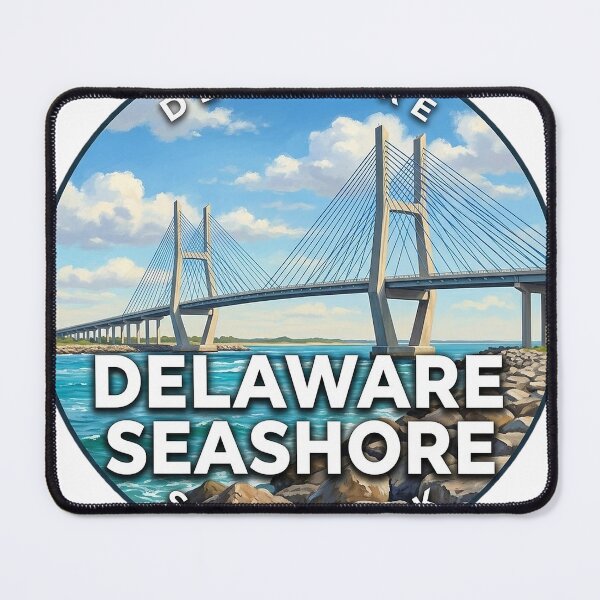 Item preview, Delaware Seashore State Park Delaware Summer Inlet Round Badge Sticker designed and sold by DetourDgn.