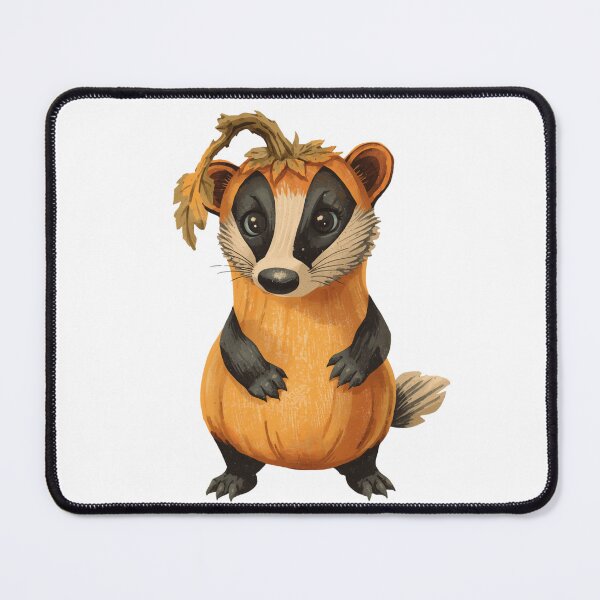 Item preview, Cute Pumpkin Badger Autumn Animal designed and sold by takeng07.