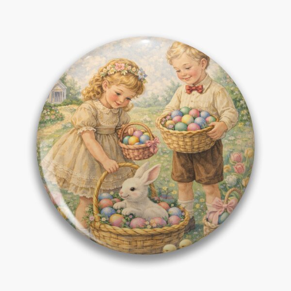 Item preview, Ilustración vintage del Conejo de Pascua en el jardín designed and sold by inspired-works.