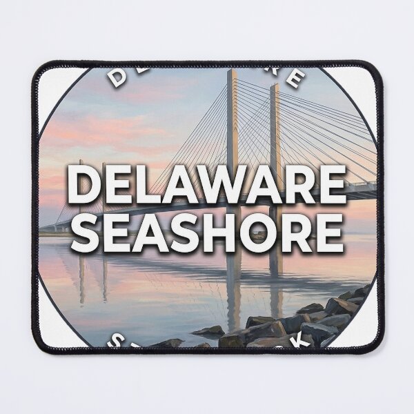 Item preview, Delaware Seashore State Park Delaware Misty Morning Round Badge Sticker designed and sold by DetourDgn.