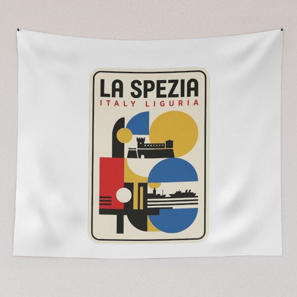 Item preview, Retro La Spezia Bauhaus Geometric Skyline designed and sold by k3rstman1.