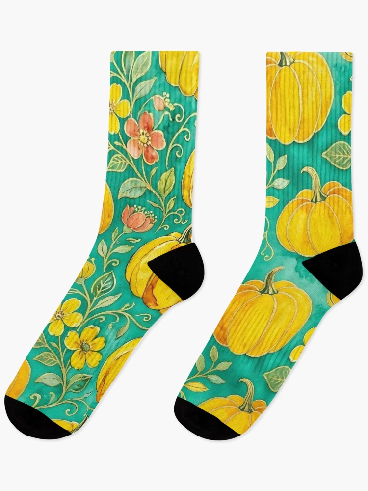 Thumbnail 1 of 5, Socks, Pumpkin Pattern designed and sold by GraphicsClub.