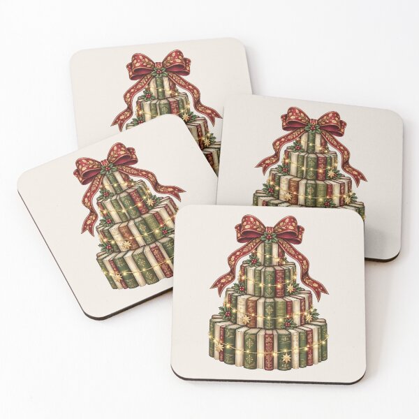 Item preview, Christmas Book Tree, Bookworm Christmas, Festive Stacked Books, Cozy Holiday Reading, Book Lover Christmas Gift designed and sold by Quiajia.