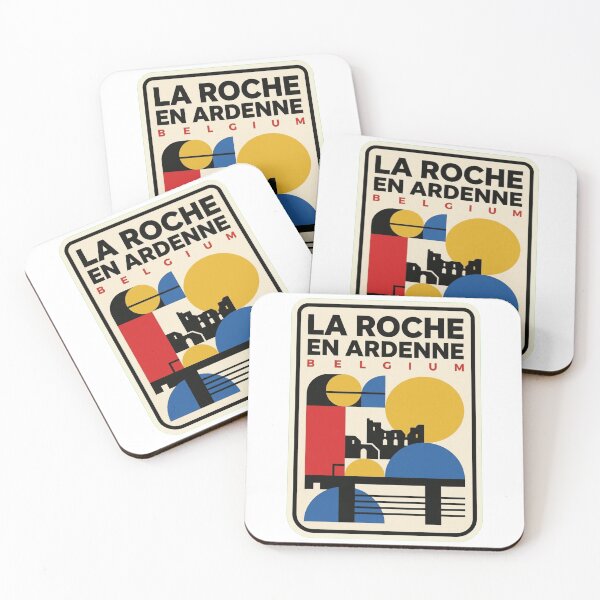 Aperçu de l'œuvre Rétro La Roche En Ardenne Bauhaus Géométrique Skyline créée et vendue par k3rstman1.