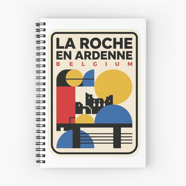 Aperçu de l'œuvre Rétro La Roche En Ardenne Bauhaus Géométrique Skyline créée et vendue par k3rstman1.