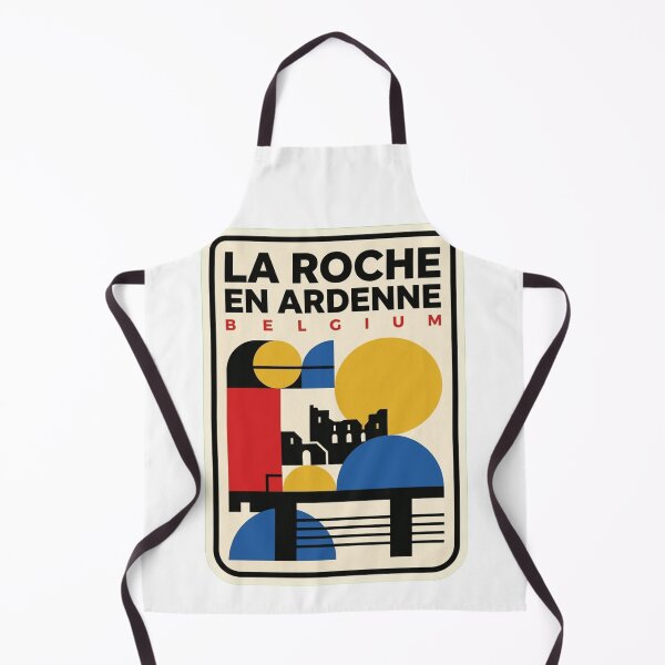 Aperçu de l'œuvre Rétro La Roche En Ardenne Bauhaus Géométrique Skyline créée et vendue par k3rstman1.