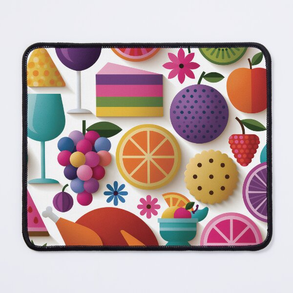 Item preview, Vibrant Geometric Food and Fruit Collage designed and sold by colorful-white.