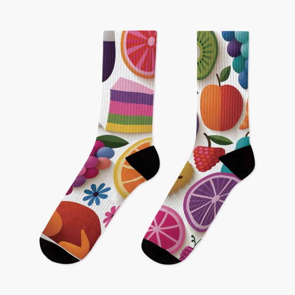 Item preview, Vibrant Geometric Food and Fruit Collage designed and sold by colorful-white.